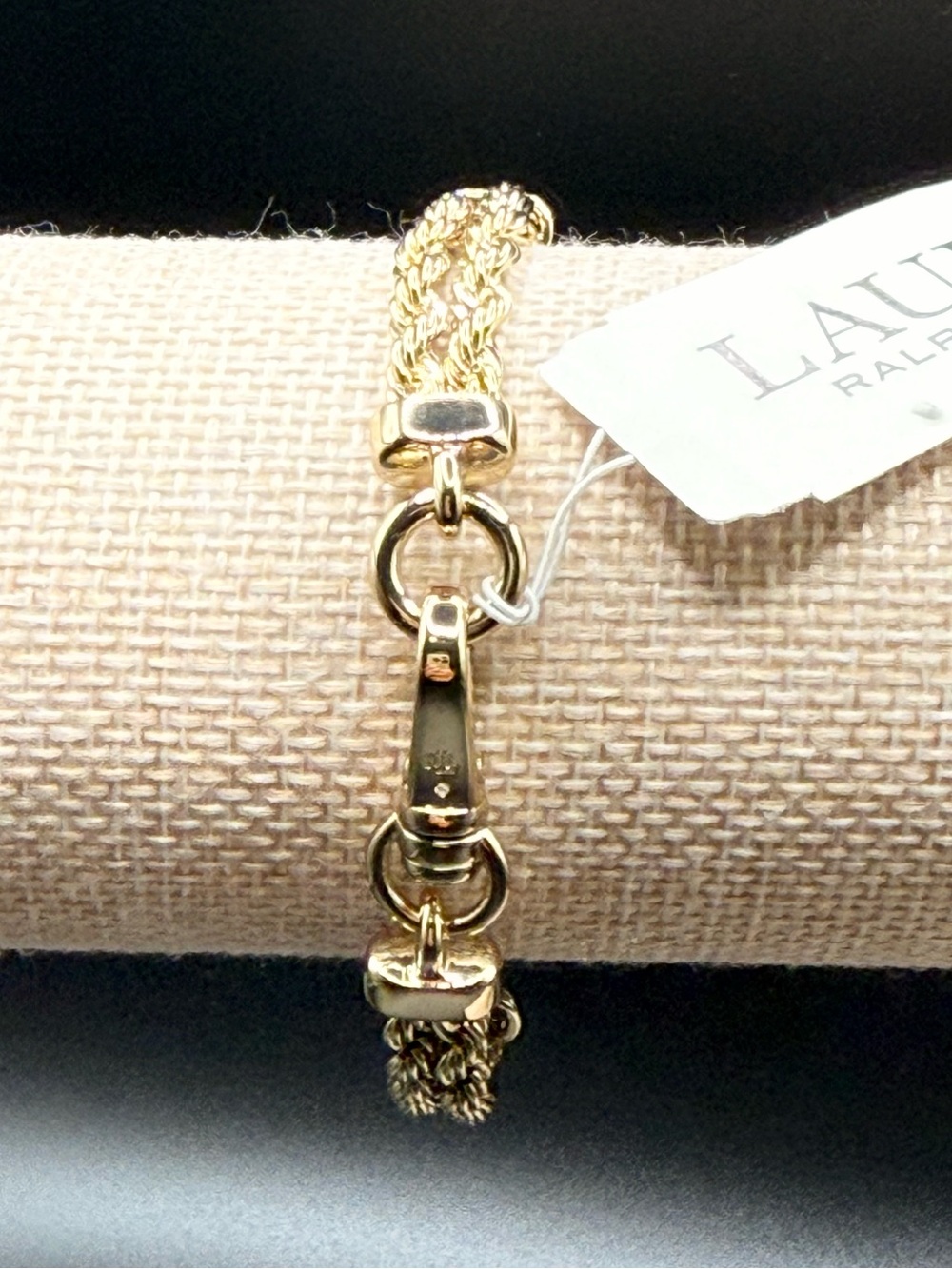 Lauren Ralph Lauren Gold-Tone 2 Row Rope Flex Line Chain Bracelet - Picture 3 of 5